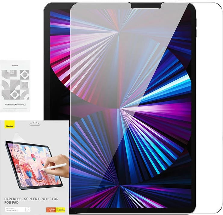 Folie mbrojtëse Baseus Paperfeel për iPad Pro 12.9", e tejdukshme