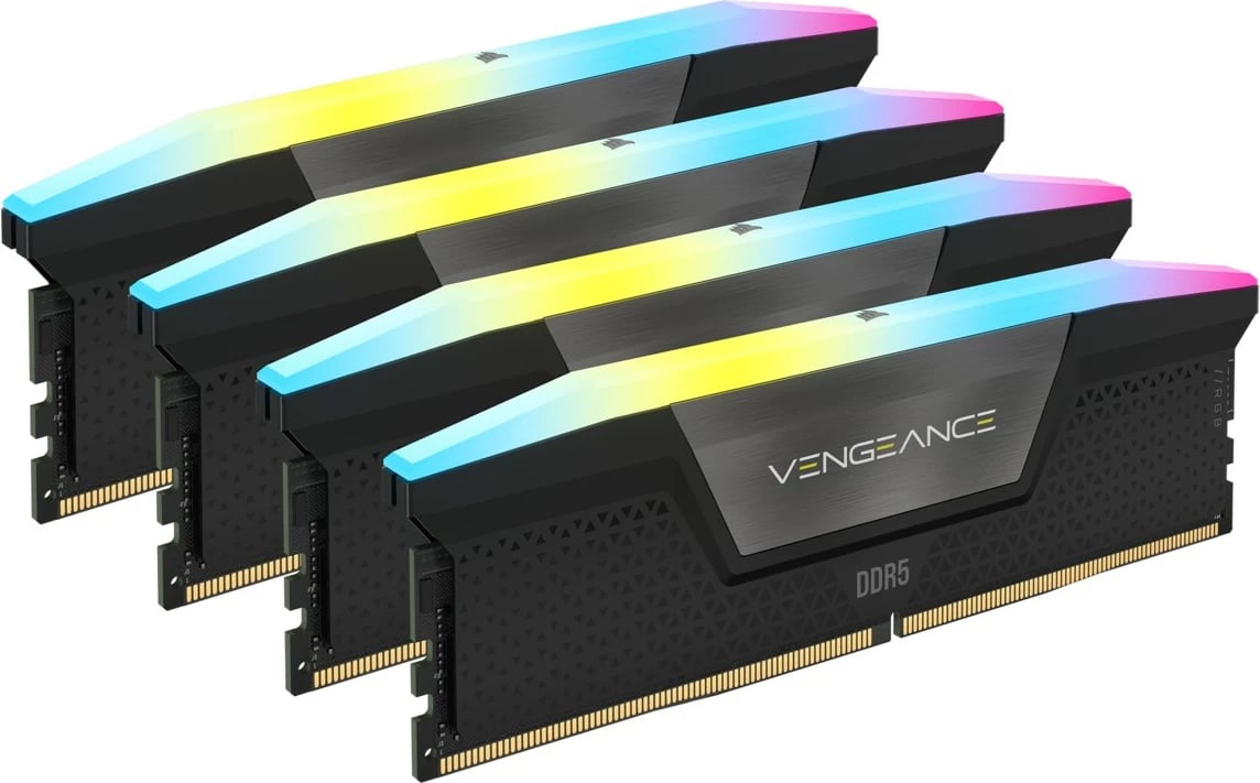 RAM Memorje Corsair Vengeance RGB 64GB (4x16GB) DDR5 6600MHz, e zezë