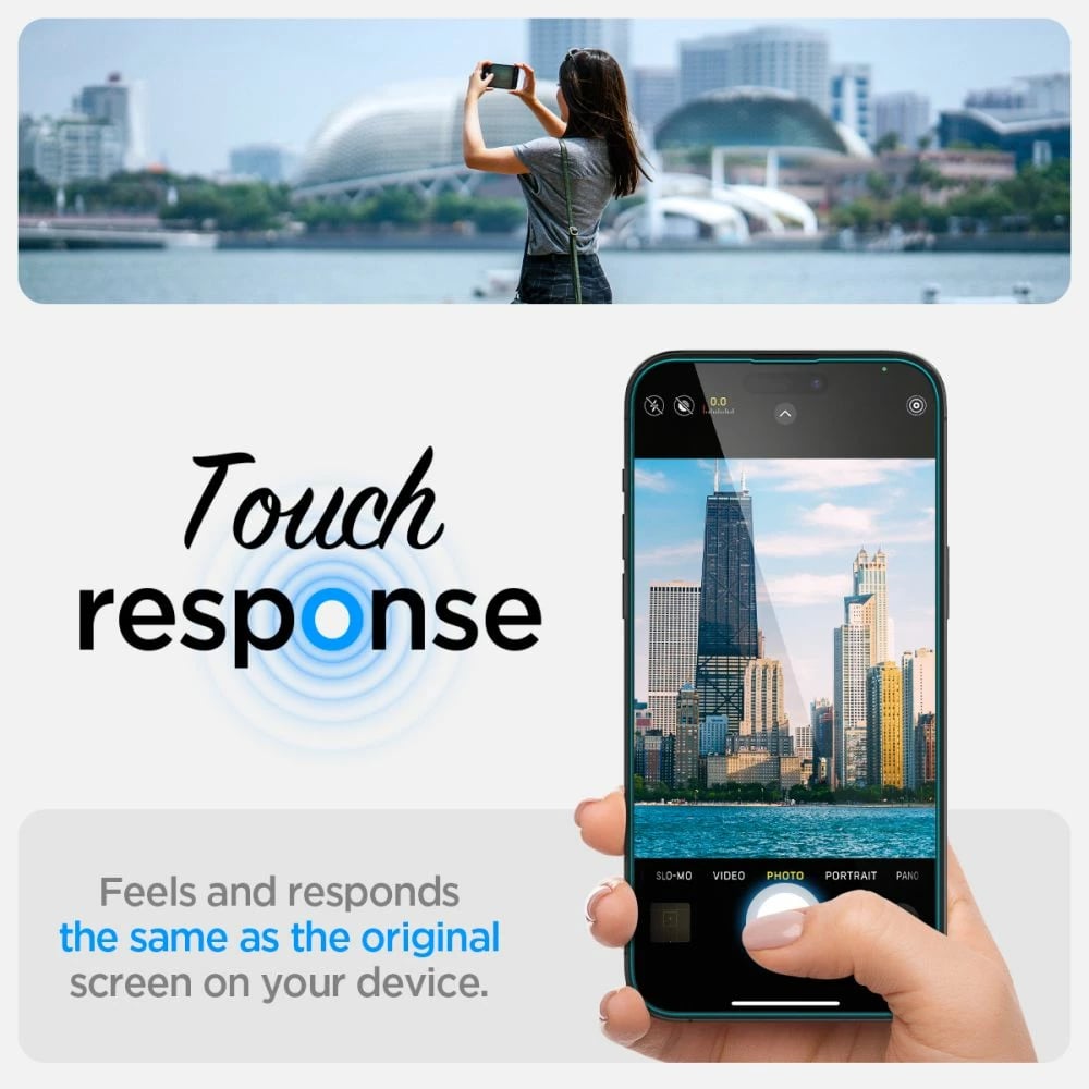Xham i temperuar Spigen Glas.tR EZ Fit për iPhone 14 Pro, 2 copë