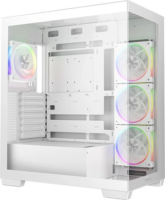 Kasë Deepcool CG580 4F V2, Midi Tower, xham i temperuar, RGB, e bardhë