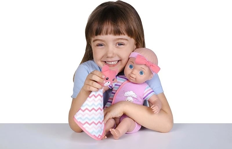 Kukull lodër Natalia Sweet Little One 33 cm me aksesorë, rozë