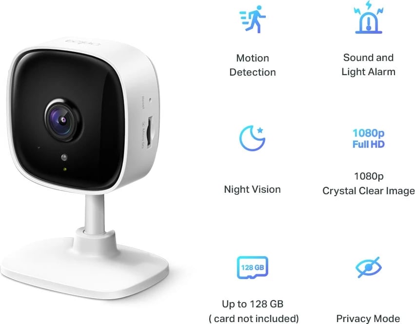 Kamerë sigurie Wi-Fi TP-LINK Tapo C100, 1080p