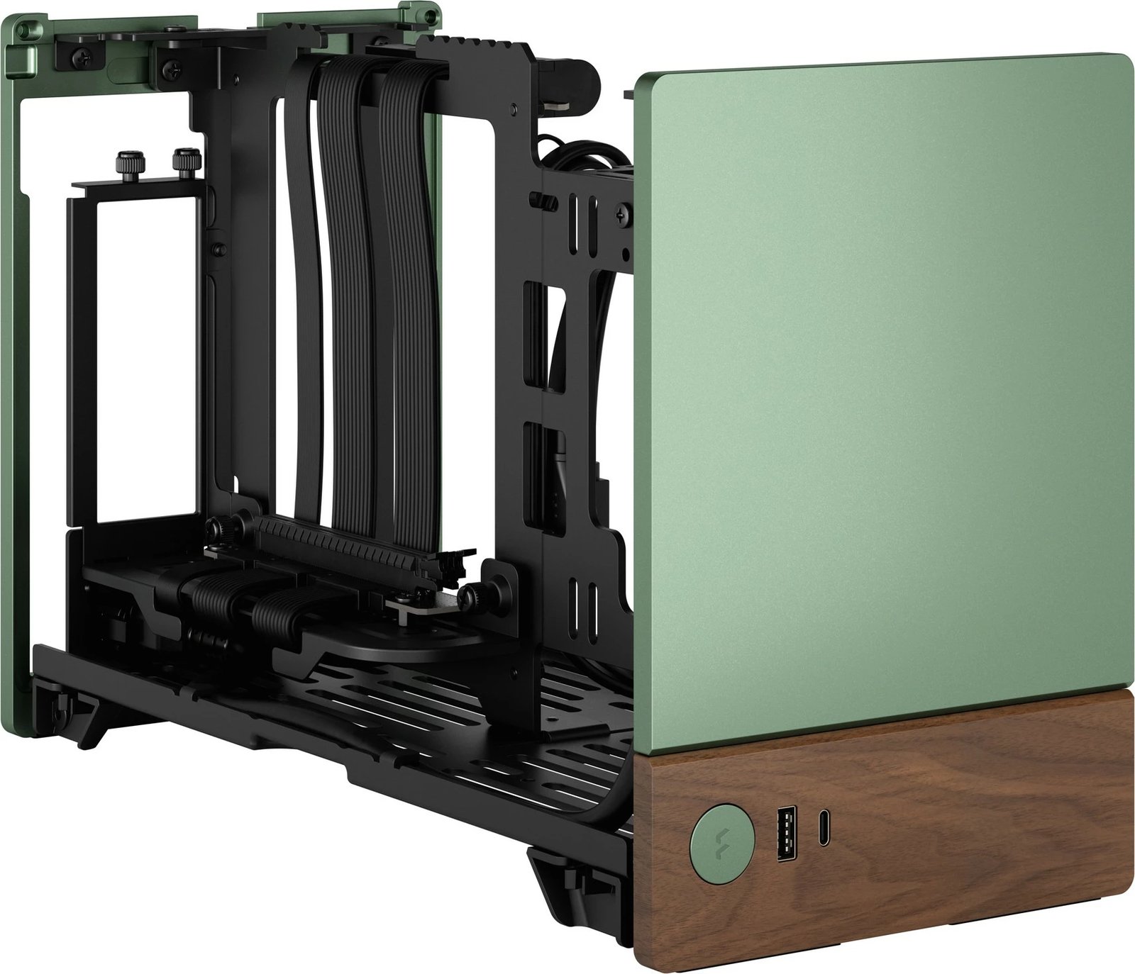 Kasë Fractal Design Terra Mini-ITX, alumini, arrë, jeshile Kasë Fractal Design Terra Mini-ITX, alumini, arrë, jeshile