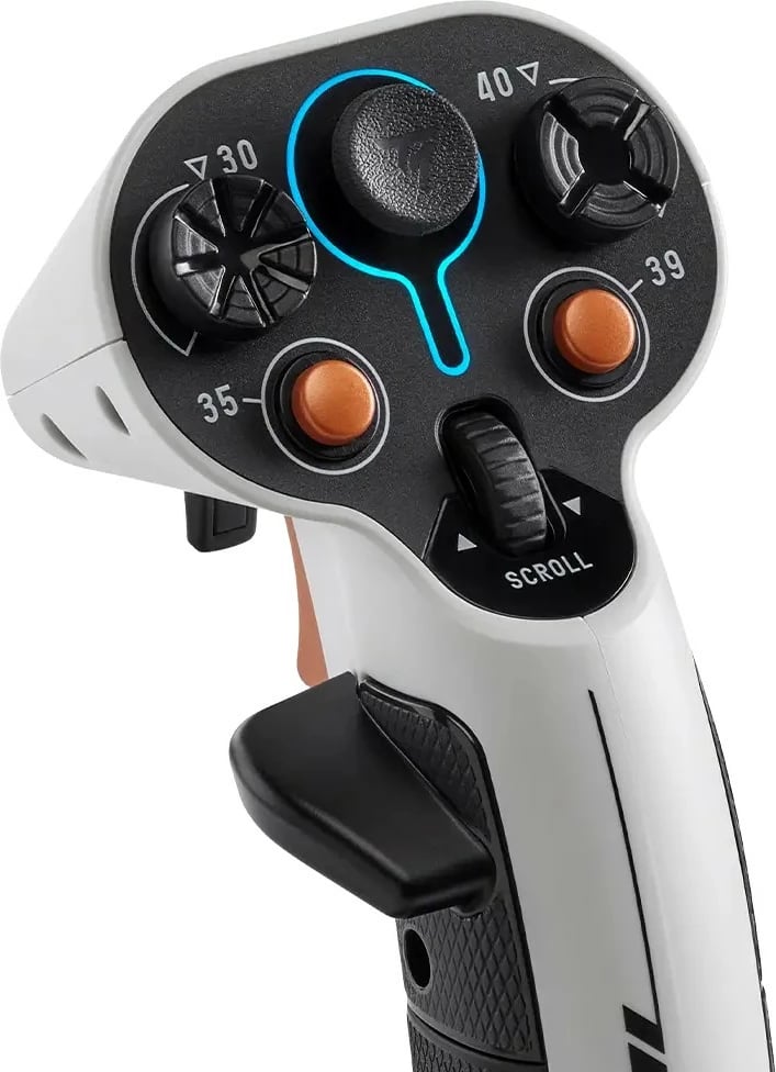 Joystick Thrustmaster SoL-R 1 FlightStick për PC, me LED, USB Type-C, zi/bardhë
