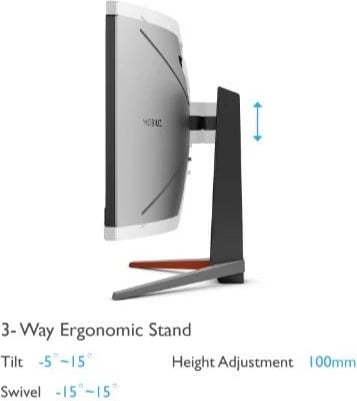 Monitor BenQ EX3410R 34", WQHD, VA, 144Hz, 1ms, Curved, Gri
