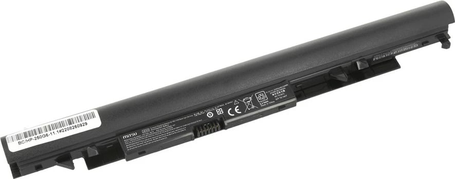 Bateri laptop Mitsu BC/HP-250G6-11.1, 2200 mAh, 11.1V, 4 qeliza, e zezë