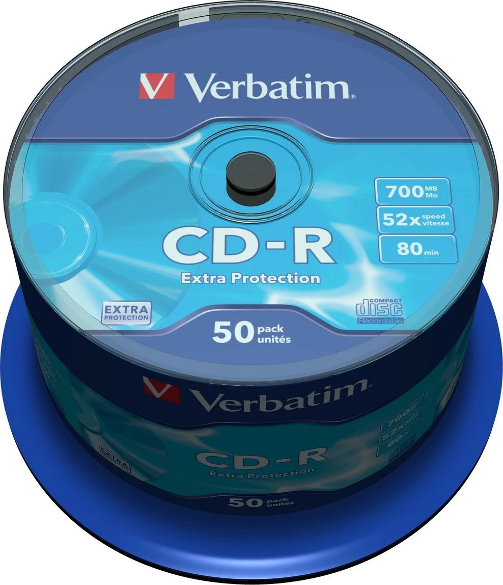 CD-R Verbatim 43351, 700 MB, 52x, 50 copë, Cake Box