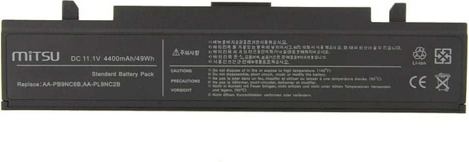 Bateri laptop Mitsu për Samsung R460, R519, 4400 mAh, 11.1V, e zezë