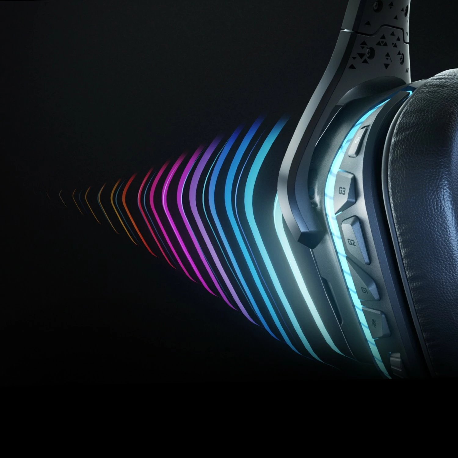 Kufje gaming Logitech G935 pa tela, 7.1 Surround Sound, e zezë, blu