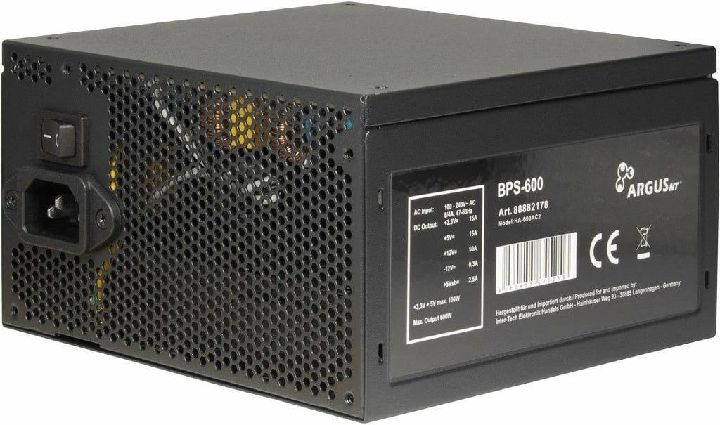 Furnizues energjie Inter-Tech Argus BPS-600, 600W, 80 PLUS Bronze