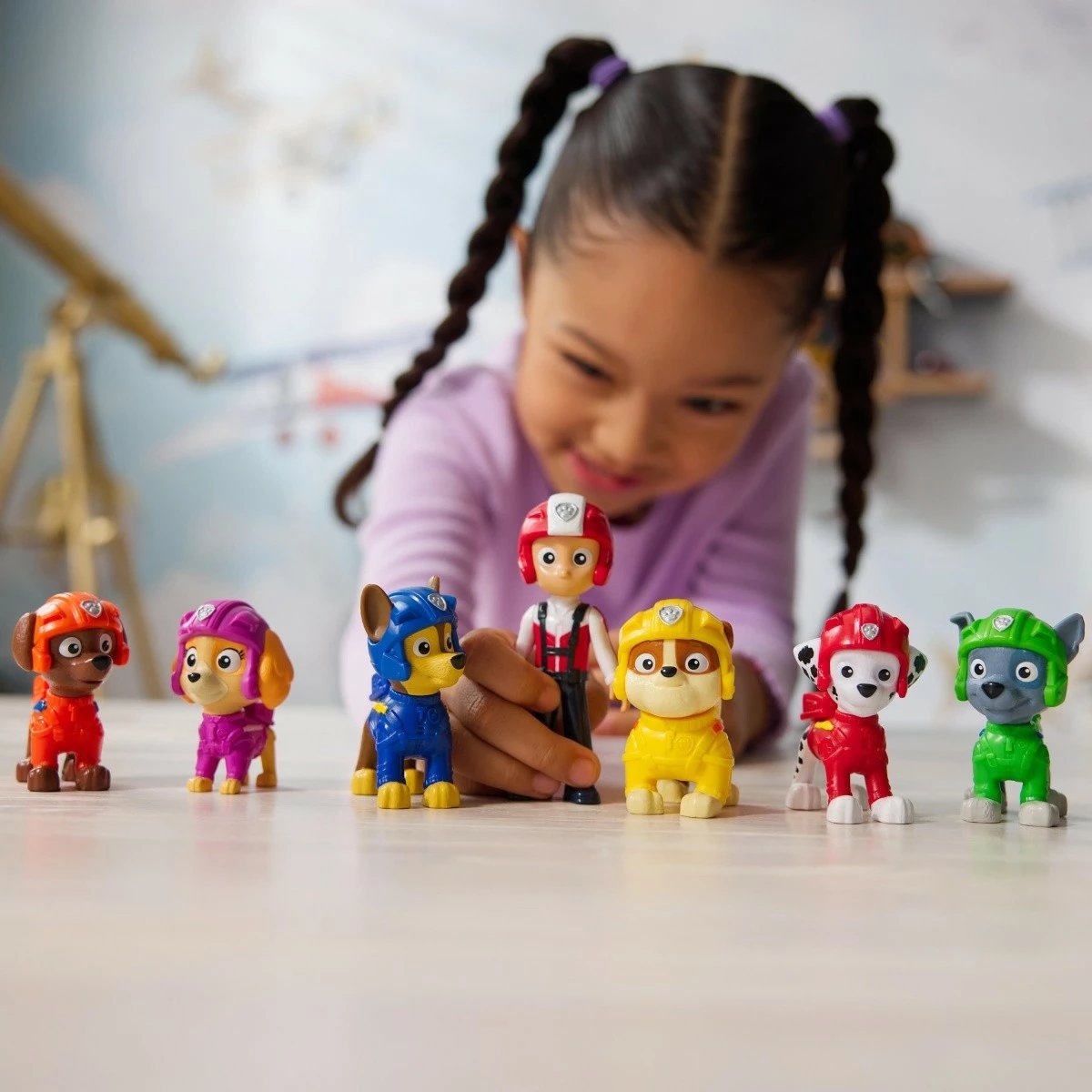 Set figurina Paw Patrol Air Rescue, Spin Master, 7 copë, plastikë, shumëngjyrëshe