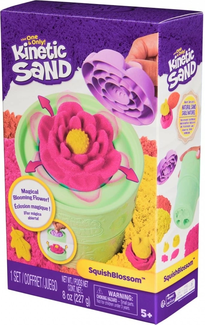 Set rërë kinetike Spin Master Kinetic Sand Flower SquishBlossom, 240g, 2 ngjyra