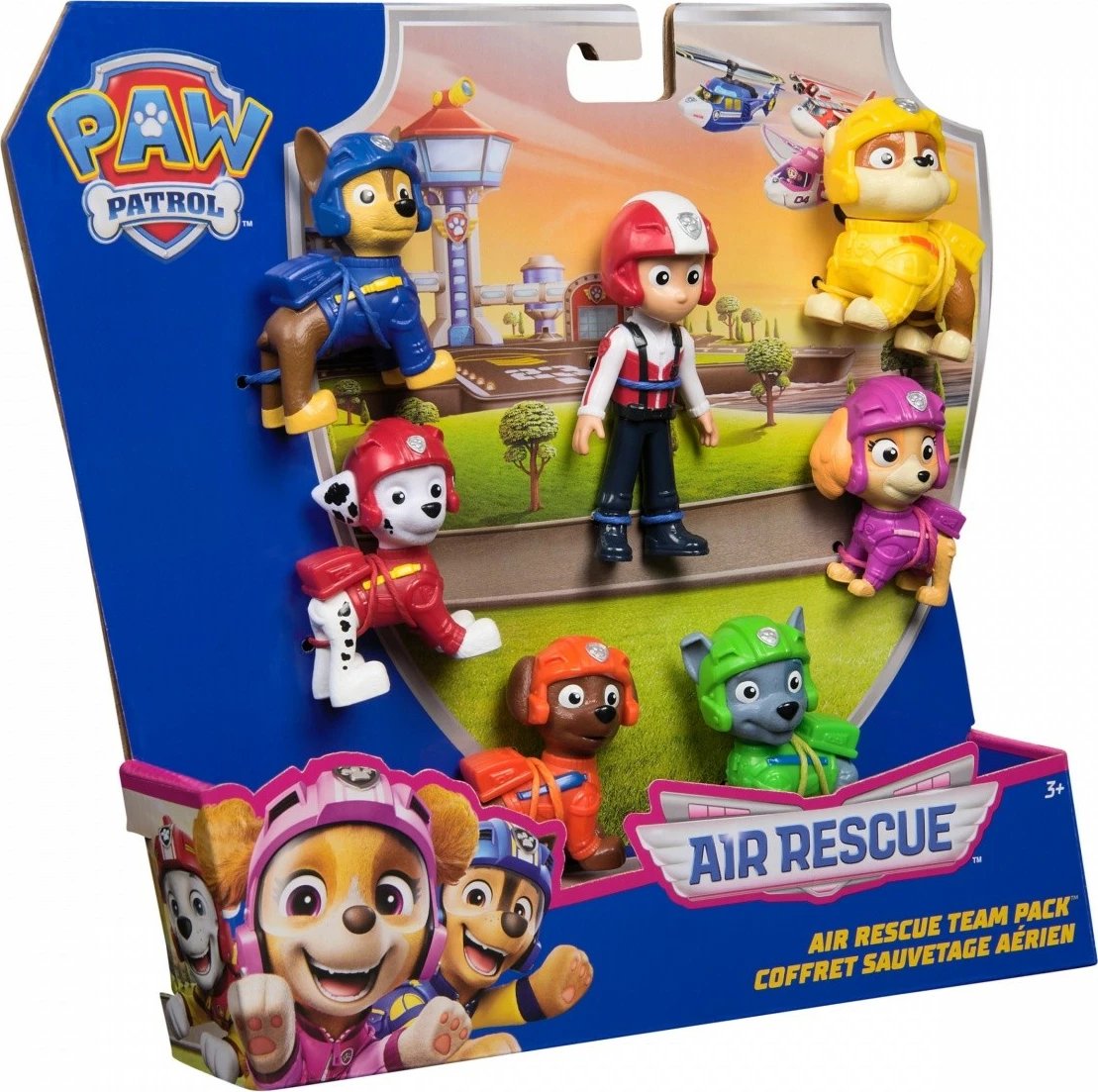 Set figurina Paw Patrol Air Rescue, Spin Master, 7 copë, plastikë, shumëngjyrëshe
