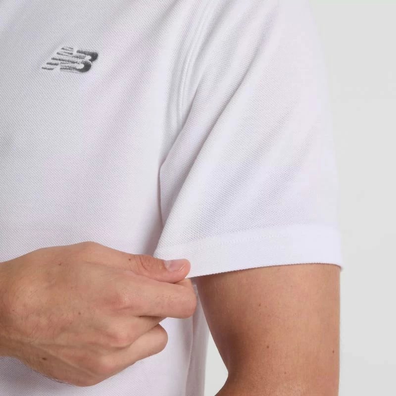 Maicë polo për meshkuj New Balance, e bardhë