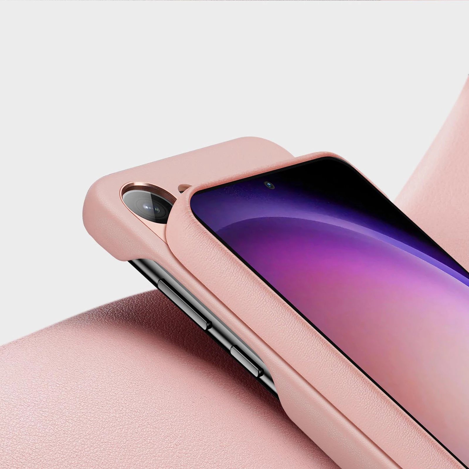 Mbështjellës Dux Ducis Grit për Samsung Galaxy S23+, lëkurë ekologjike, rozë