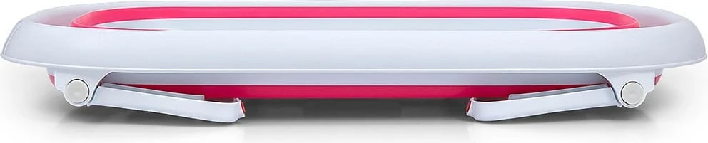 Vaskë bebe palosëse, Milly Mally Aqua, me kullues dhe tapë termosensitive, 80x48x23 cm, rozë