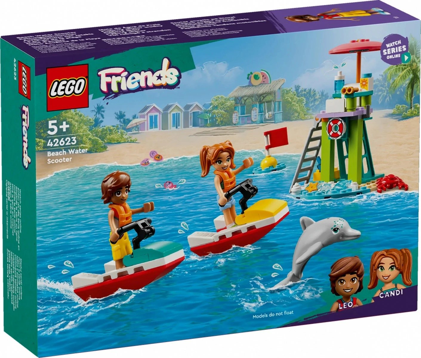 Set LEGO Friends 42623 Beach Water Scooter, 84 pjesë, për fëmijë