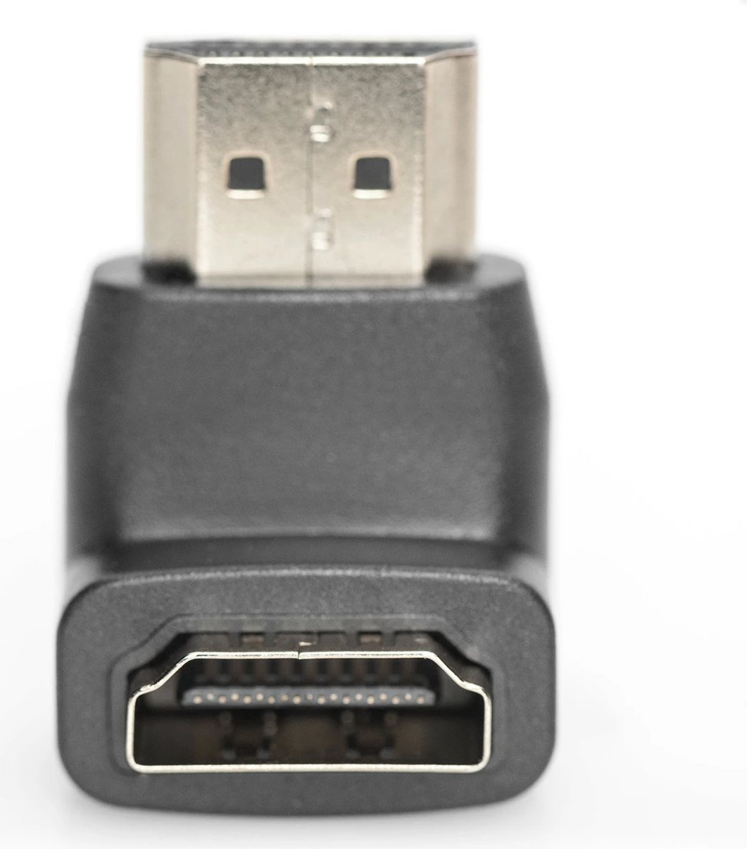 Adapter HDMI Digitus, 90° i lakuar, HDMI Type A, i zi