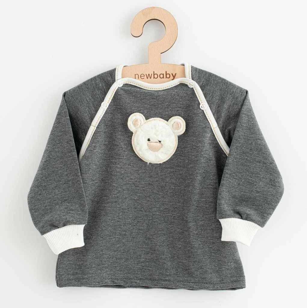 Set dypjesësh bebi, New Baby Sebastian, madhësia 86 (12-18m), pambuk 95% + elastan 5%, për djem, gri, set 2 copë