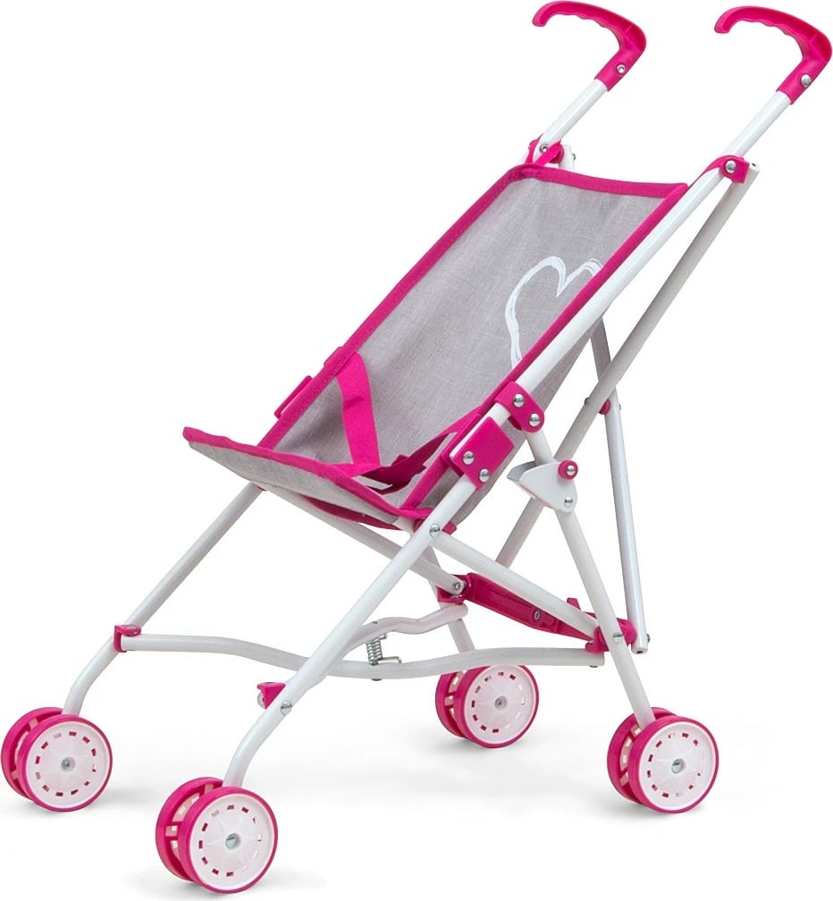 Karrocë lodër për kukulla Milly Mally Julia Prestige Pink, gri/rozë