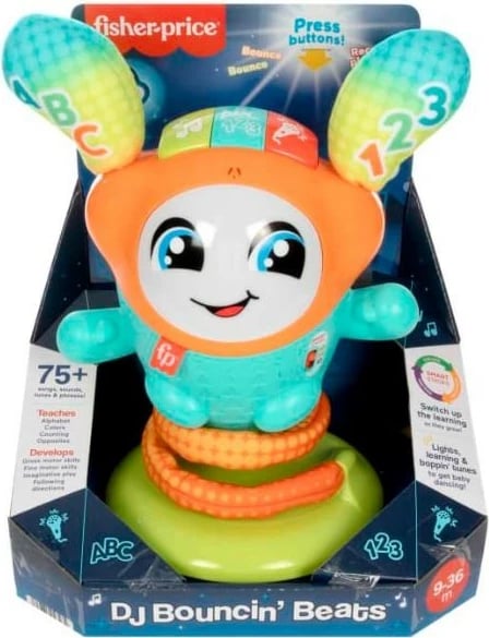 Lodër edukative interaktive Fisher Price DJ Bouncin’ Beats HND41, shumëngjyrëshe