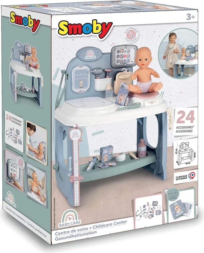 Aksesor kukullash Smoby 7600240305, set loje Baby Care, multikolor