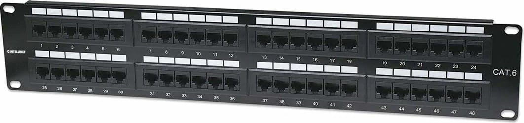 Panel Patch Intellinet, Cat6, UTP, 48-Port, 2U, Zi