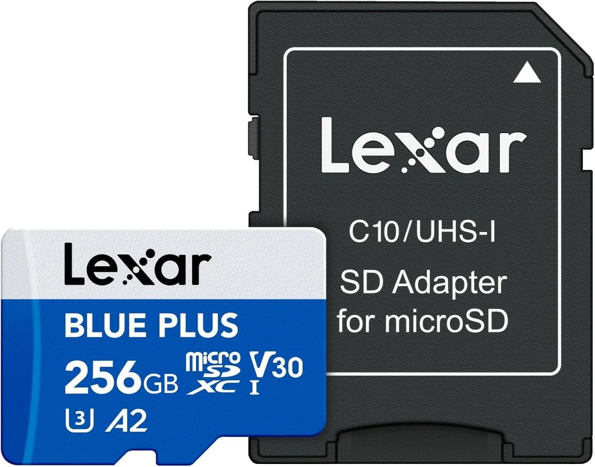 Kartë memorje microSD Lexar LMSBLPL256G-BNANG 256GB UHS-I 170MB/s C10 A2 U3 V30 me adaptues SD blu