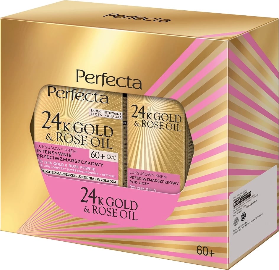 Set krem fytyre dhe krem sy për femra Perfecta 24K Gold & Rose Oil, 2 copë