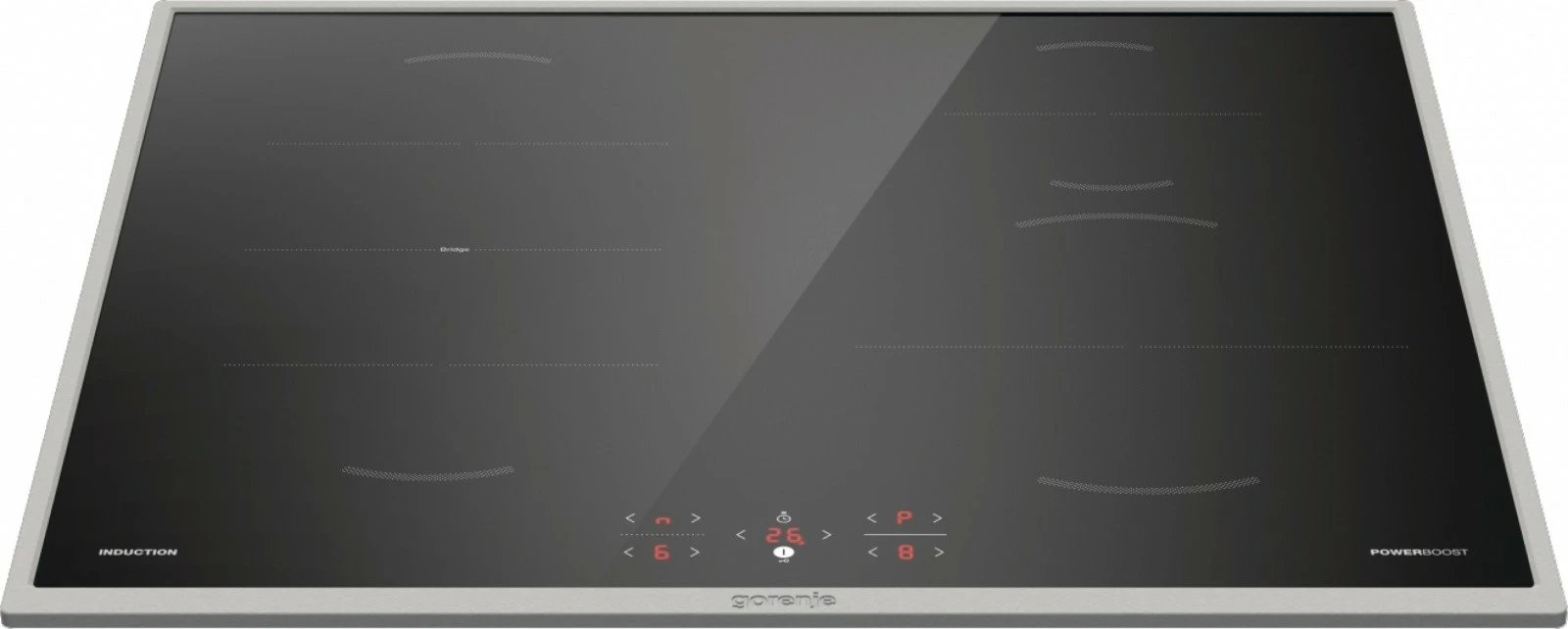 Pllakë gatimi me induksion, Gorenje, GI6421BX, 4 zona, 59.5 cm, 7.2 kW, kontroll me prekje, e zezë
