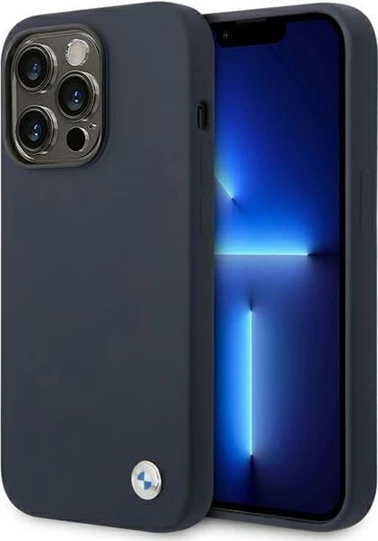 Mbështjellës BMW BMHMP14LSILNA për iPhone 14 Pro 6.1", silikon, MagSafe, navy blue
