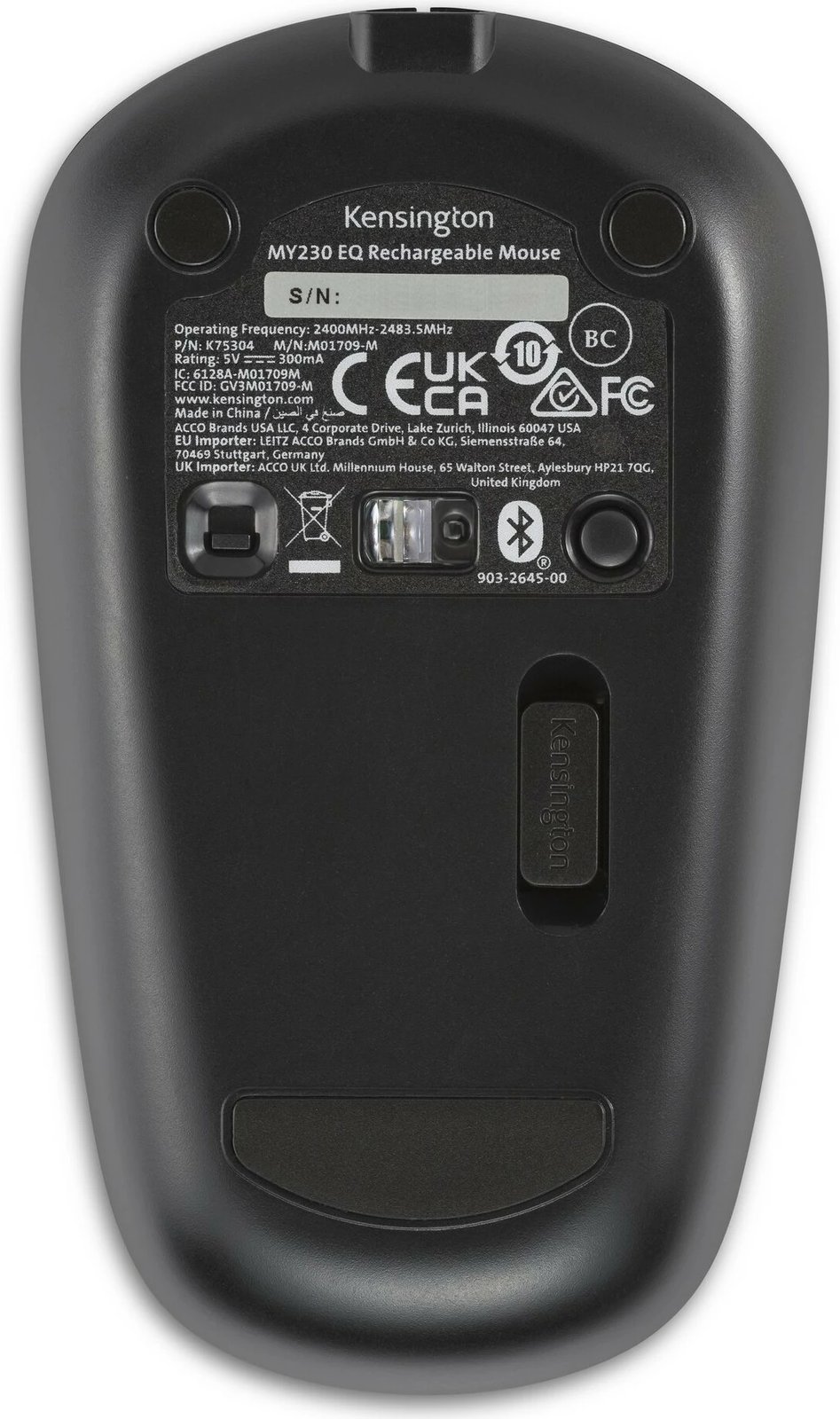 Maus Kensington MY230 EQ, Wireless, Ambidextrous, 1200 DPI, i zi