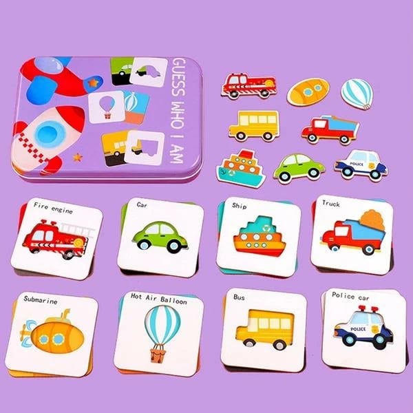 Lojë tavoline me letra NEXT Guess Who I Am, kuti metalike