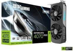 Kartelë grafike ZOTAC RTX 4070 SUPER TWIN EDGE, e zezë