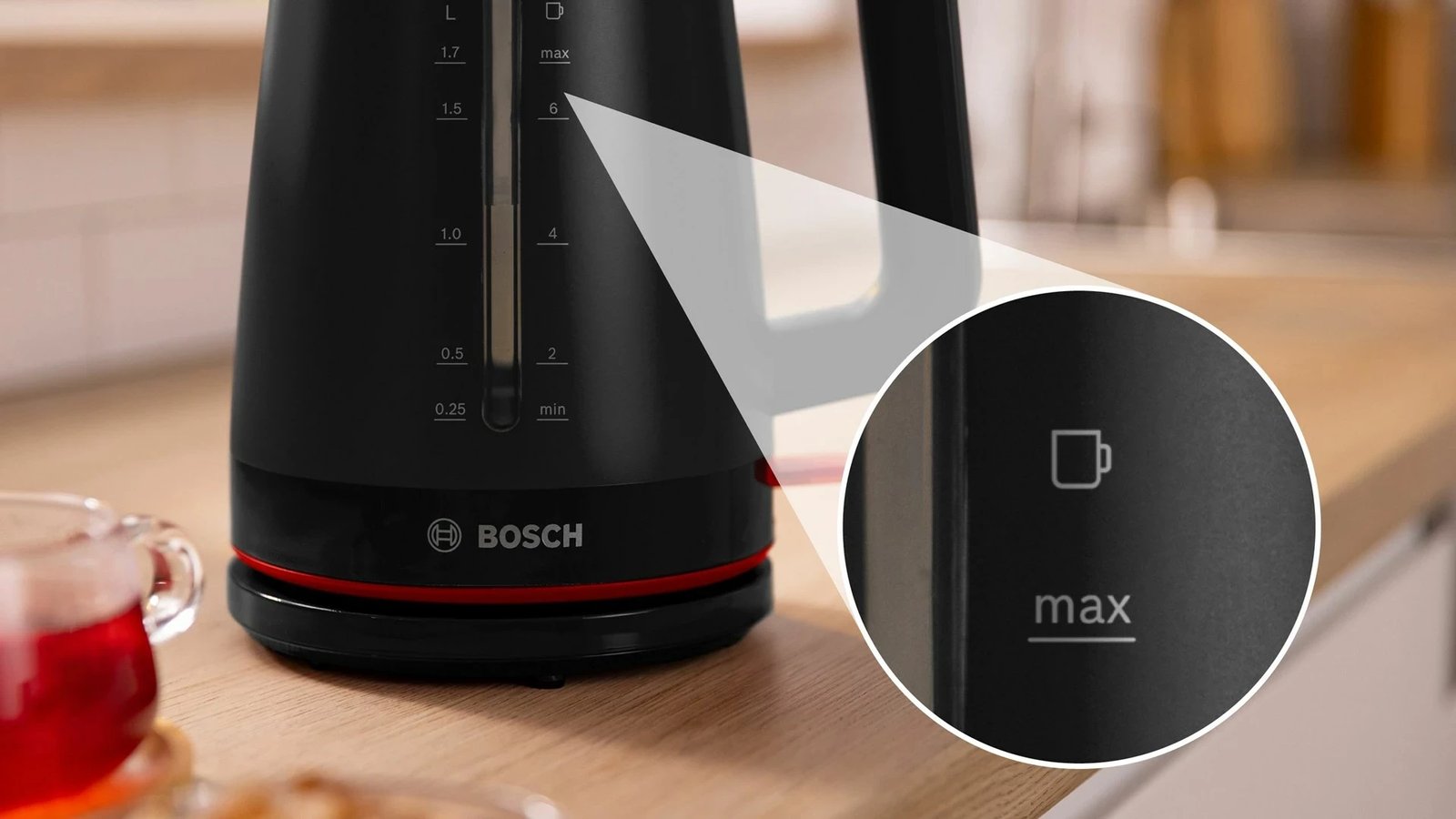 Çajnik elektrik Bosch TWK3M123, 1.7 L, 2400 W, i zi