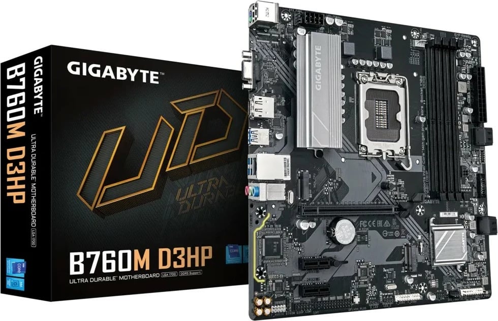 Pllakë amë Gigabyte GA-B760M D3HP, Socket 1700, micro ATX