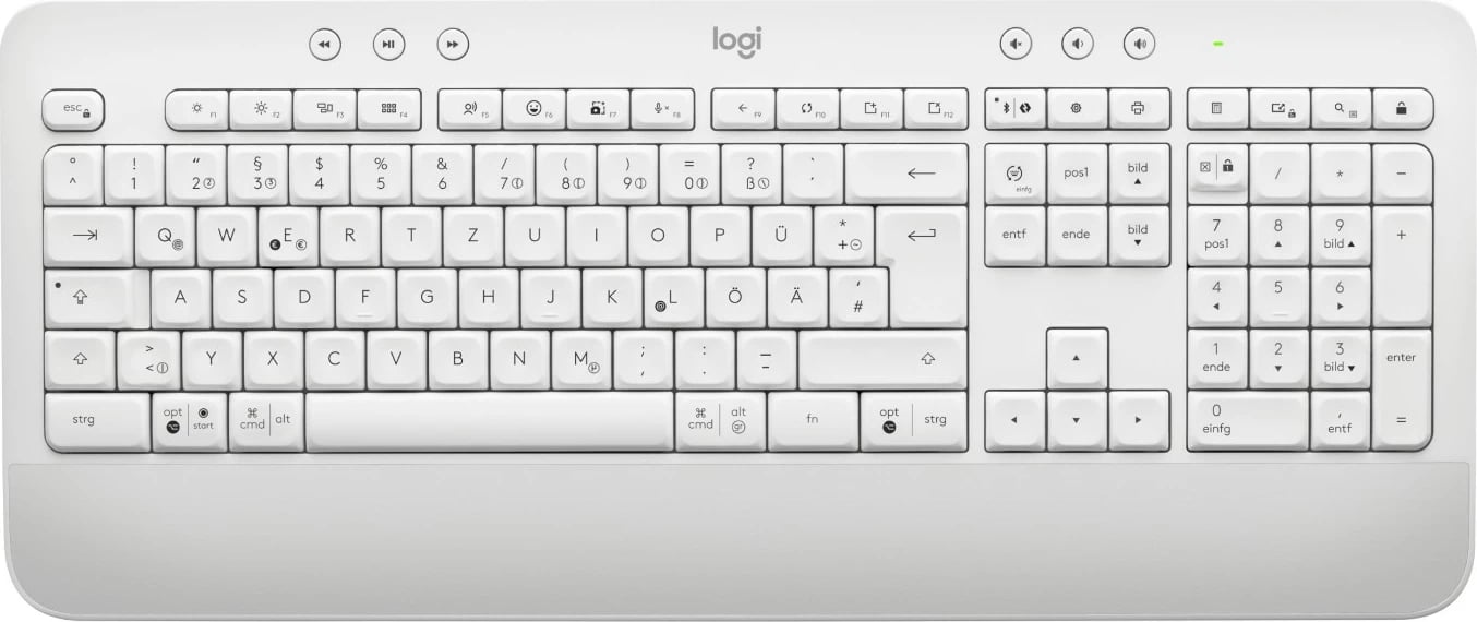 Kombo maus dhe tastierë Logitech Signature MK650, Pa tela, Bluetooth, Membranë, QWERTZ, Bardhë