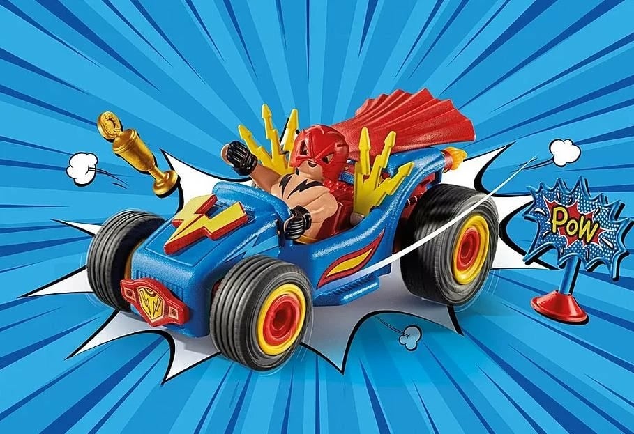 Set figurine Playmobil Funstars 71632 me wrestler dhe gokart, 39 pjesë