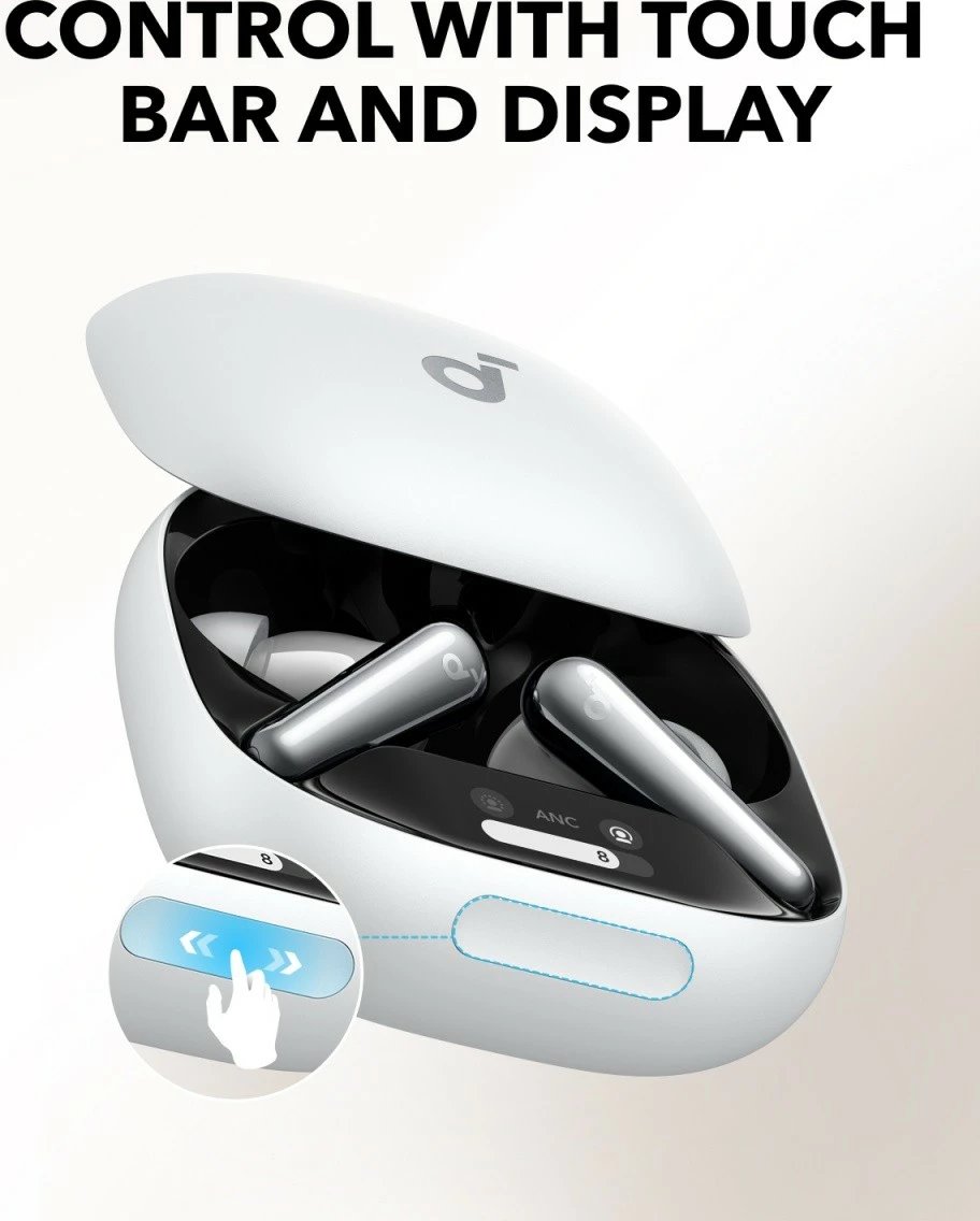 Kufje wireless Anker Soundcore Liberty 4 PRO, Bluetooth, ANC, të bardha
