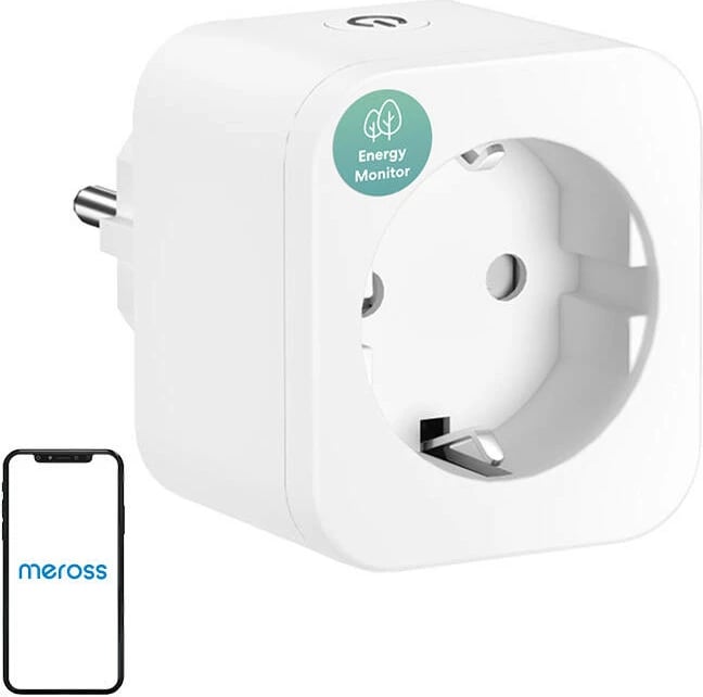 Prizë inteligjente Meross MSS305-EU me monitorim të energjisë, e bardhë