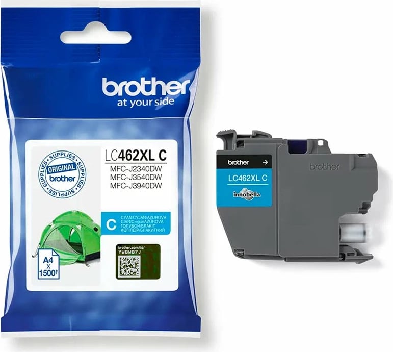 Toner Brother LC462XLC, Cyan, për MFC-J2340DW/J3540DW/J3940DW, 1500 faqe