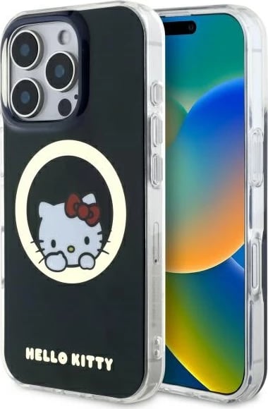 Mbështjellës Hello Kitty IML Sweet Kitty MagSafe për iPhone 16 Pro, zi