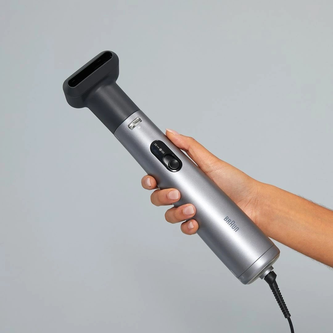 Furçë me ajër të nxehtë Braun AS 4.3, 1000 W, 2.2 m, Argjendtë