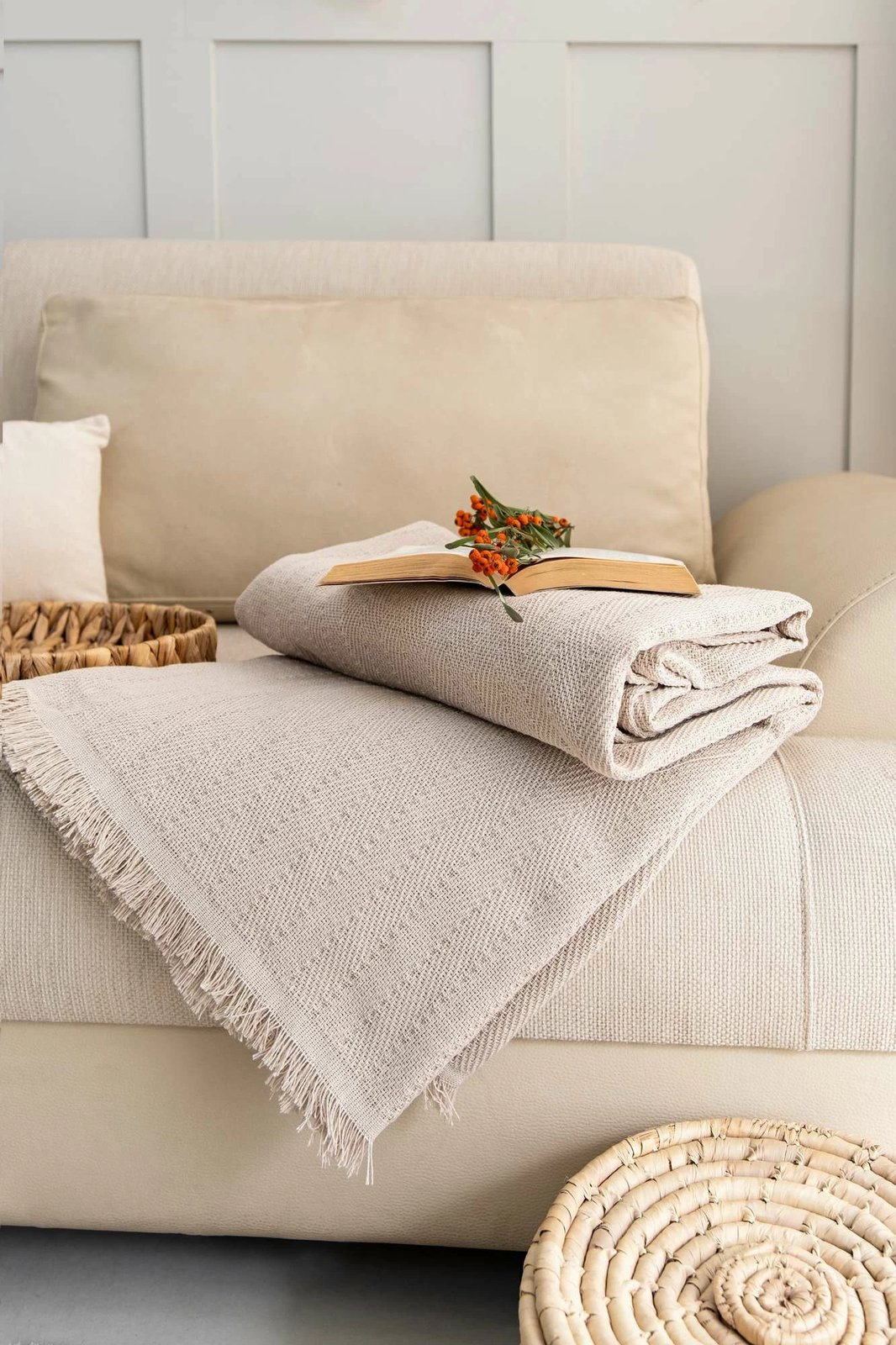 Mbulesë divani L'essentiel, ngjyrë bezhë, Rio, 180x300cm