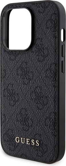 Mbështjellës Guess 4G Metal Logo me powerbank MagSafe 5000mAh për iPhone 14 Pro Max, Zi, Set