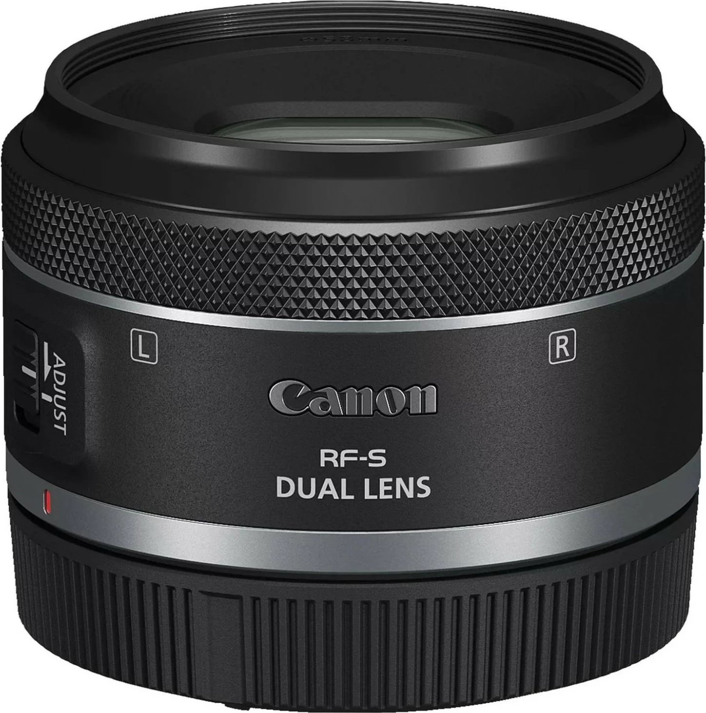 Lentë Canon RF-S 7.8mm F4 STM DUAL, e zezë