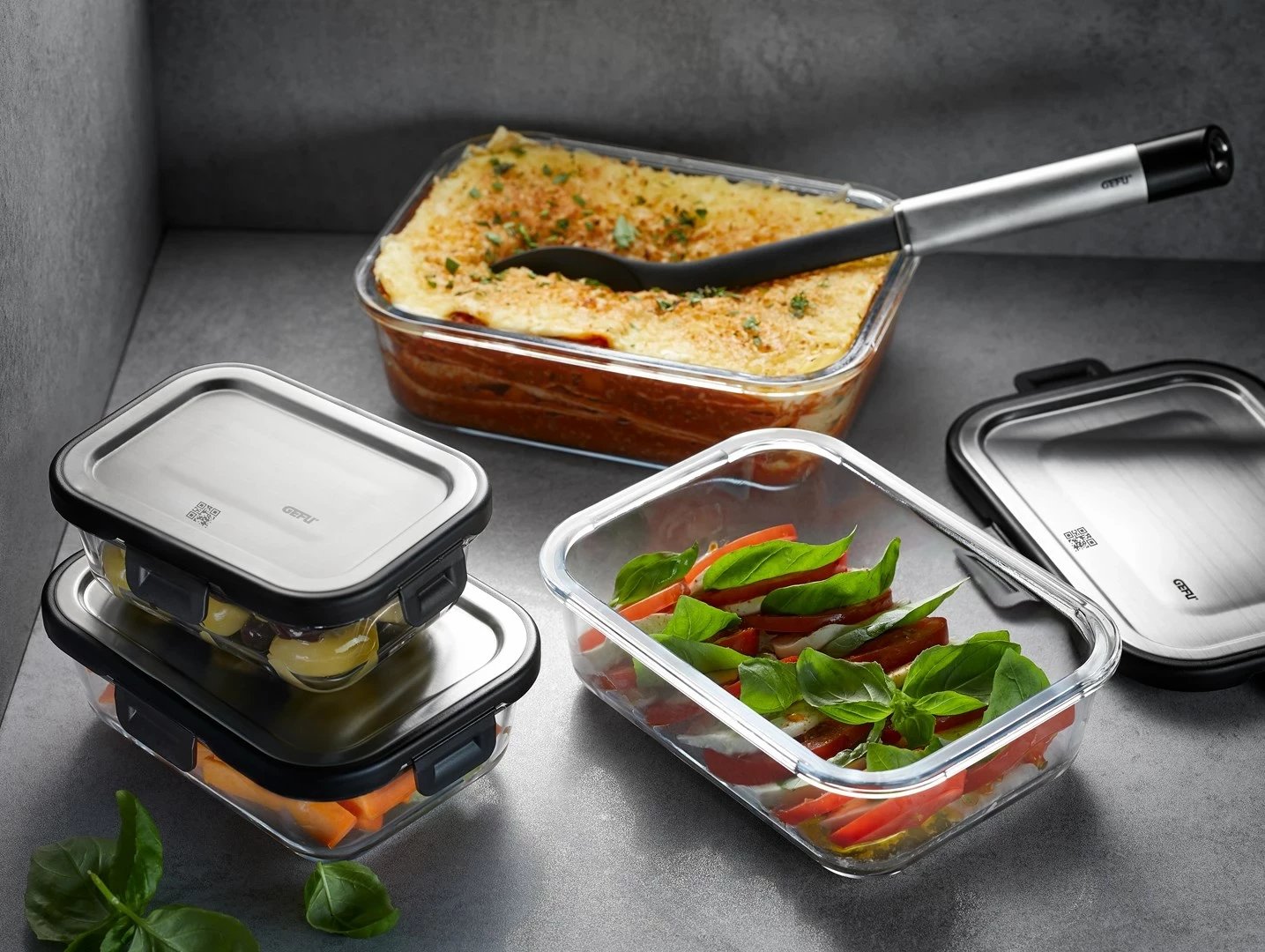 Set kontejnerësh GEFU Milo G -12799, 3 copë, Qelq Set kontejnerësh GEFU Milo G -12799, 3 copë, Qelq