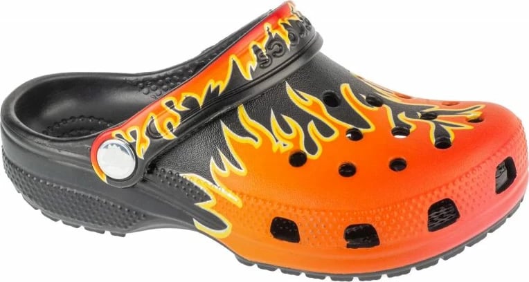 Flip-flop për fëmijë Crocs, të zeza dhe portokalli