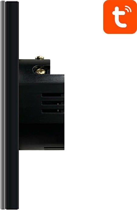 Switch i mençur dritash ZigBee, Avatto ZTS02-EU-B2, 2-kanal TUYA/Smart Life, prekës, i zi