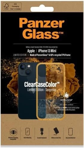 Mbështjellës PanzerGlass ClearCase për iPhone 13 Mini, Transparent/Verdhë